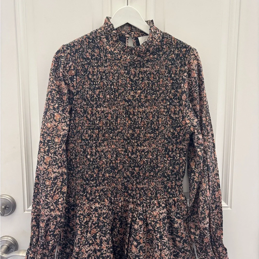 Cleobella Floral Smocked Mini Dress L - Picture 3 of 10